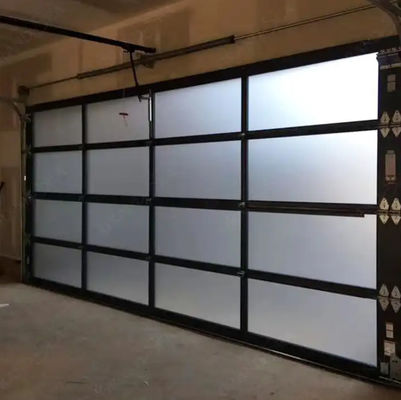 الباب القسمي الألمنيوم الأبيض الحديث مع الأمان الزجاج مزدوج الزجاج الزجاج العصري