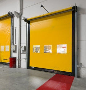 الأبواب الصناعية البلاستيكية المصنوعة من الفولاذ المقاوم للصدأ ذات الأسطوانة السريعة مصراع عالي السرعة 0.8 مم