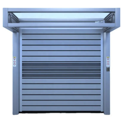 خارجية الألومنيوم السريع المتداول السرعة العالية الباب المدارية مصدر الطاقة 220V / 50HZ طويلة الأمد