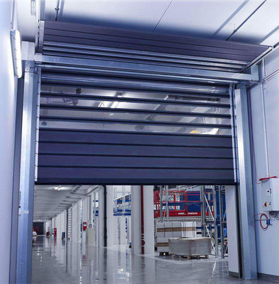 الألومنيوم الشفاف السرعة العالية الأبواب المدارية السلامة والكفاءة للاحتياجات الصناعية الصلبة المعدن السريع السريع
