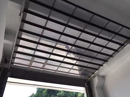 باب ألومنيوم قسمي حديث بألوان مختلفة مع زجاج مزدوج 9x8 9x7 16x7
