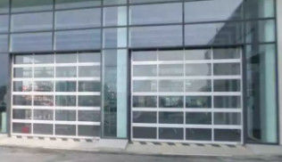 مقاوم للماء الدرجة 3 التصميم الحديث الصوتي المسمار المعدني الزجاجي المقطعية باب المرآب