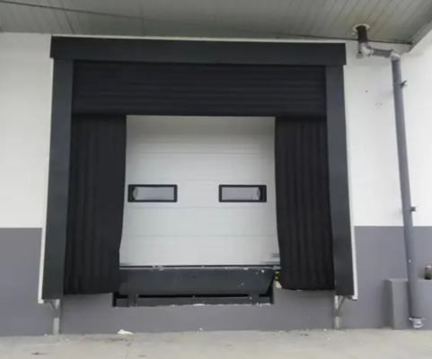 مقاومة ممتازة للعوامل الجوية، حاجز رصيف صناعي قابل للتعديل ومعزول، محكم الإغلاق، قابل للنفخ، مع وسادة إغلاق من مادة PVC ممتدة للمستودعات وورش العمل، مورد المواد