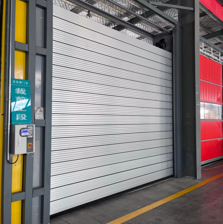 0.8m/s ألومنيوم سبيكت سرعة الباب الحلزوني مع 220V / 50HZ إمدادات الطاقة الألومنيوم المعدنية أوتوم شاتر سريع