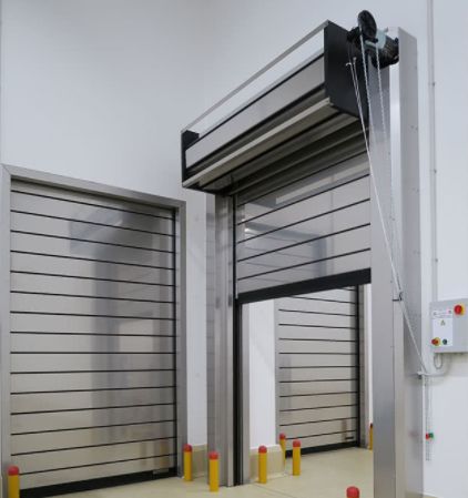 Sturdy Simple Fast Rolling Door Hard Material High Air Permeability Aluminum High Speed Spiral Door 0.75KW Motor Power for Efficiency and Safety