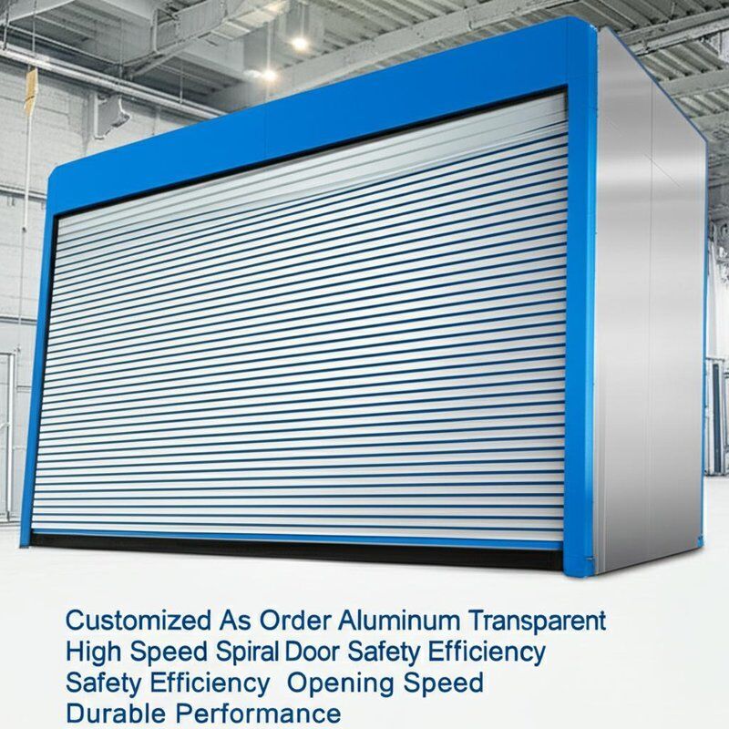 مخصص حسب الطلب الألومنيوم الشفاف السرعة العالية الباب المدارية السلامة الكفاءة الكفاءة السلامة سرعة فتح 0.8m s أداء دائم
